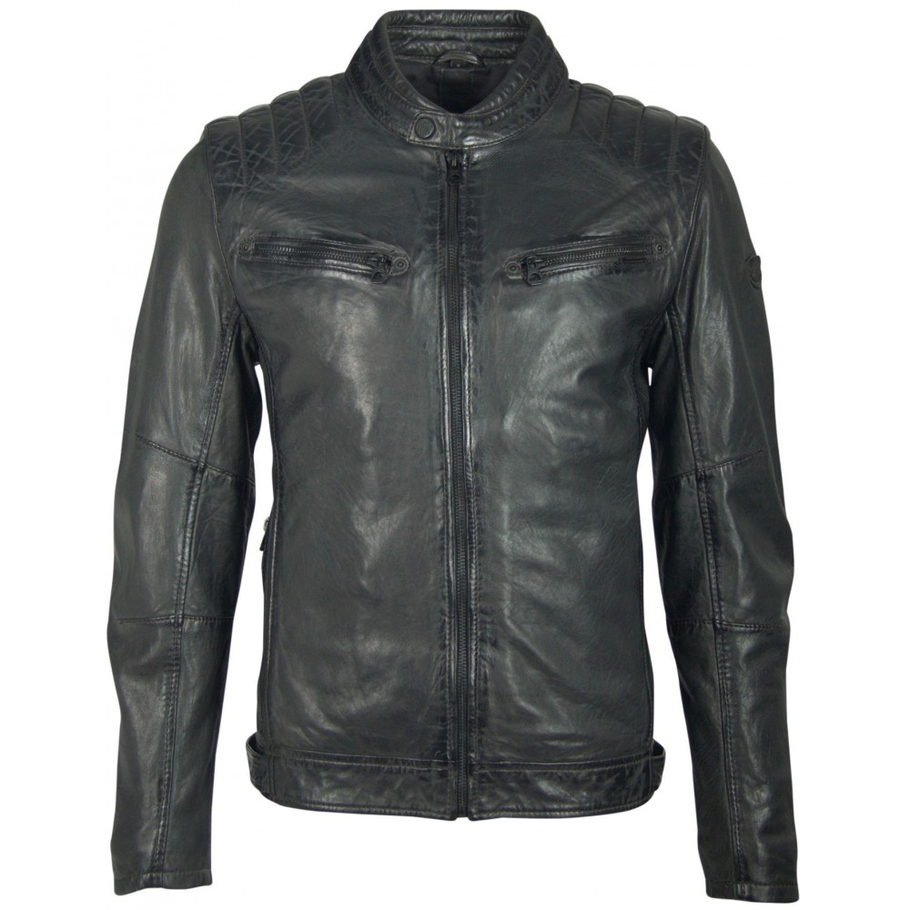 Geaca de Piele Naturala Barbati Gipsy Antracit Rio NZLVT Geaca de Piele Naturala Barbati Gipsy Antracit Rio NZLVT - readytowear.ro