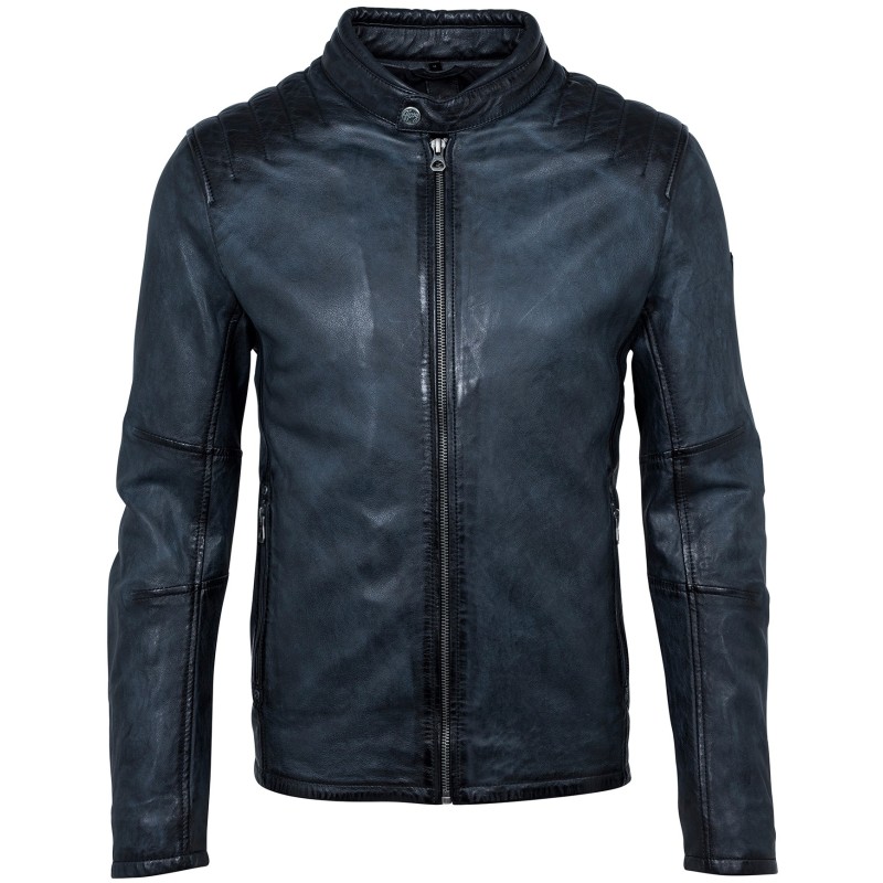 Geaca de Piele Naturala Barbati Gipsy Vintage Bleumarin Rio W18 SF LASANV – IMBRACAMINTE