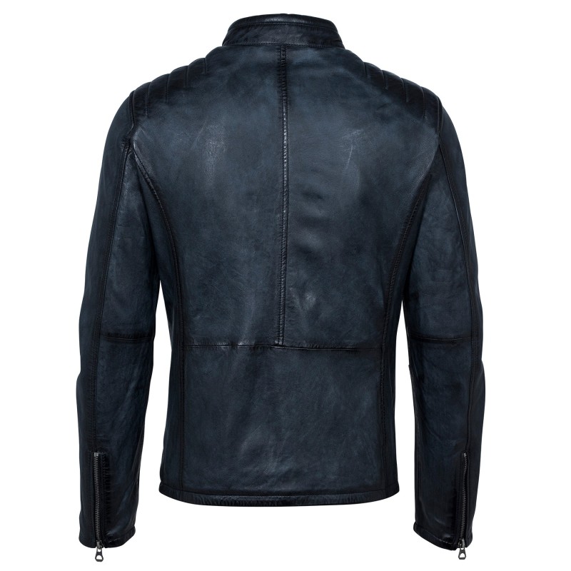 Geaca de Piele Naturala Barbati Gipsy Vintage Bleumarin Rio W18 SF LASANV – IMBRACAMINTE