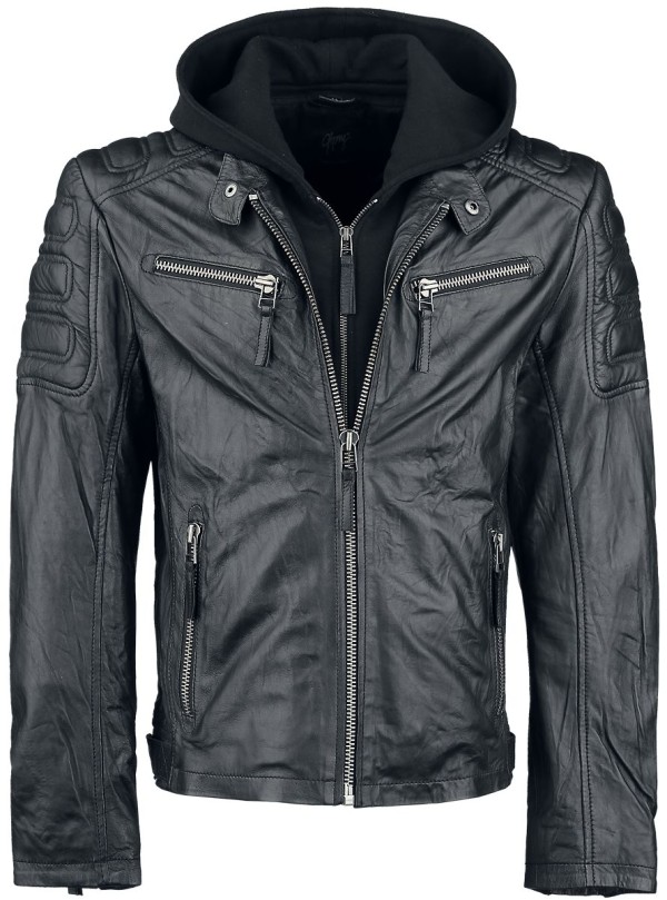 Geaca de Piele Naturala Barbati Gipsy Neagra Rodney SF SNWV – IMBRACAMINTE — fotografia 1