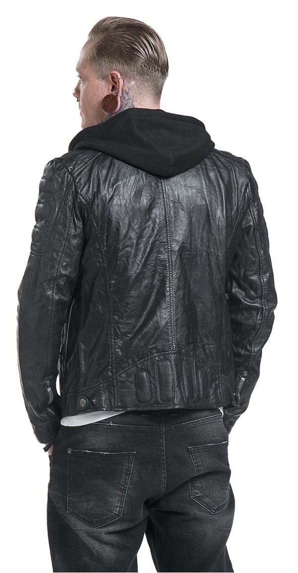 Geaca de Piele Naturala Barbati Gipsy Neagra Rodney SF SNWV – IMBRACAMINTE — fotografia 7