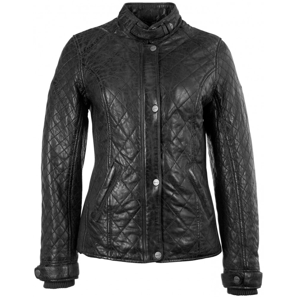 Geaca de Piele Naturala Dama Gipsy Neagra Rose NSLONTV W Geaca de Piele Naturala Dama Gipsy Neagra Rose NSLONTV W - readytowear.ro