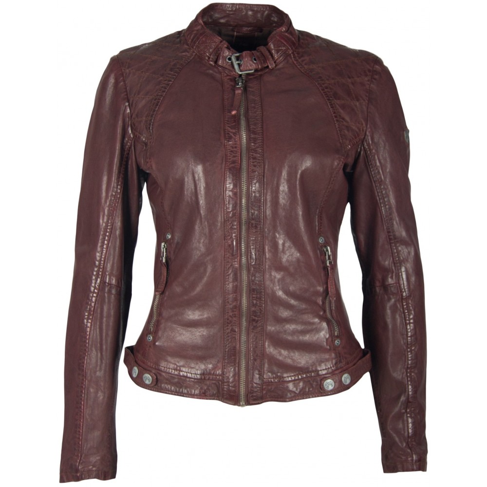 Geaca de Piele Naturala Dama Gipsy Visinie Roxie LVTW Geaca de Piele Naturala Dama Gipsy Visinie Roxie LVTW - readytowear