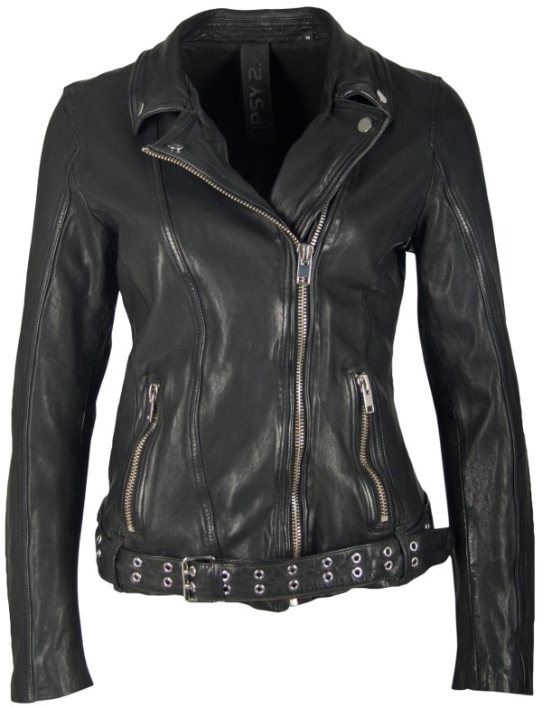 Geaca de Piele Naturala Dama Gipsy Neagra Ruri SF LAMEZV – IMBRACAMINTE — fotografia 1