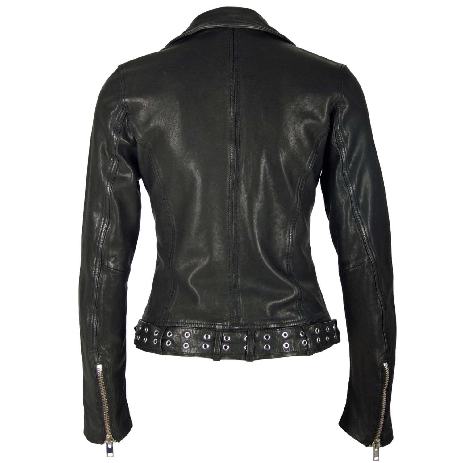 Geaca de Piele Naturala Dama Gipsy Neagra Ruri SF LAMEZV – IMBRACAMINTE