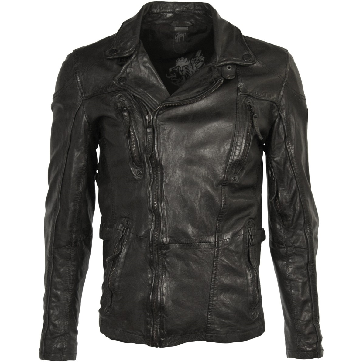 Geaca din Piele Naturala Gipsy Barbati Neagra Rush LAWOV – IMBRACAMINTE