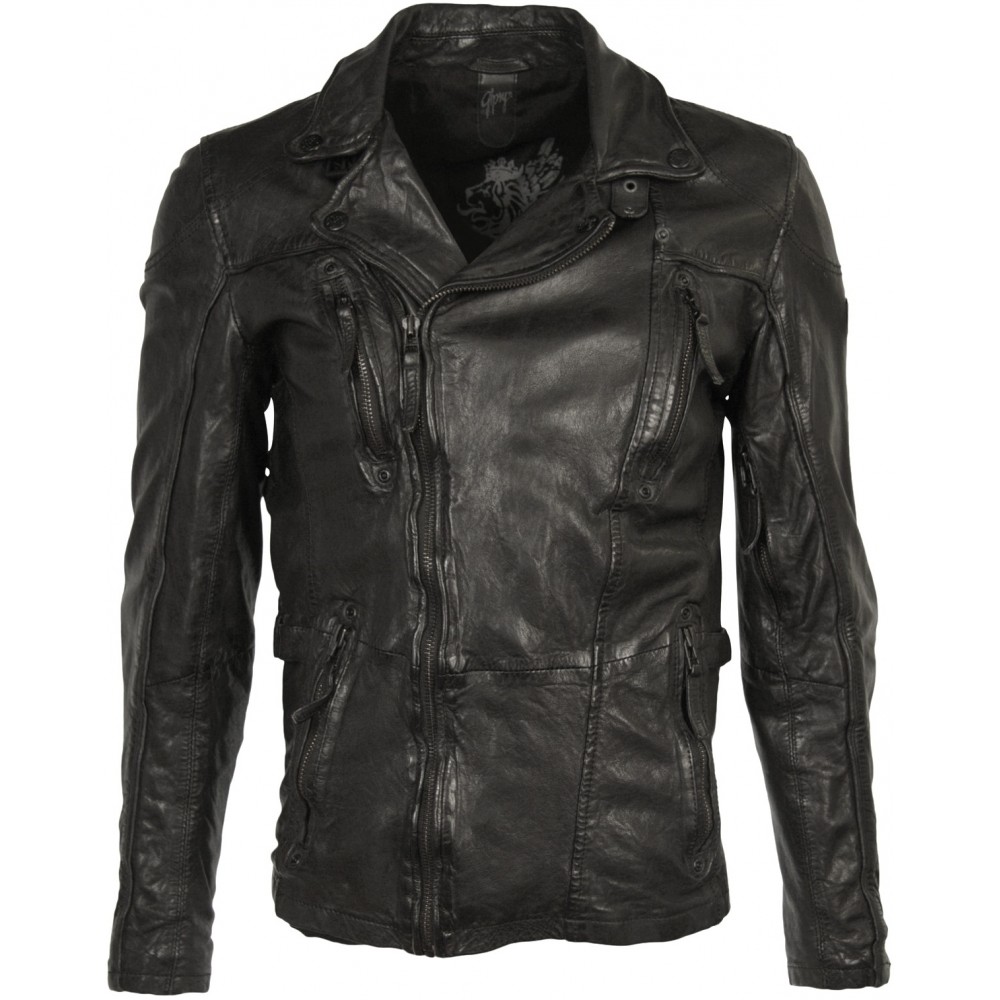 Geaca din Piele Naturala Gipsy Barbati Neagra Rush LAWOV Geaca din Piele Naturala Gipsy Barbati Neagra Rush LAWOV - readytowear