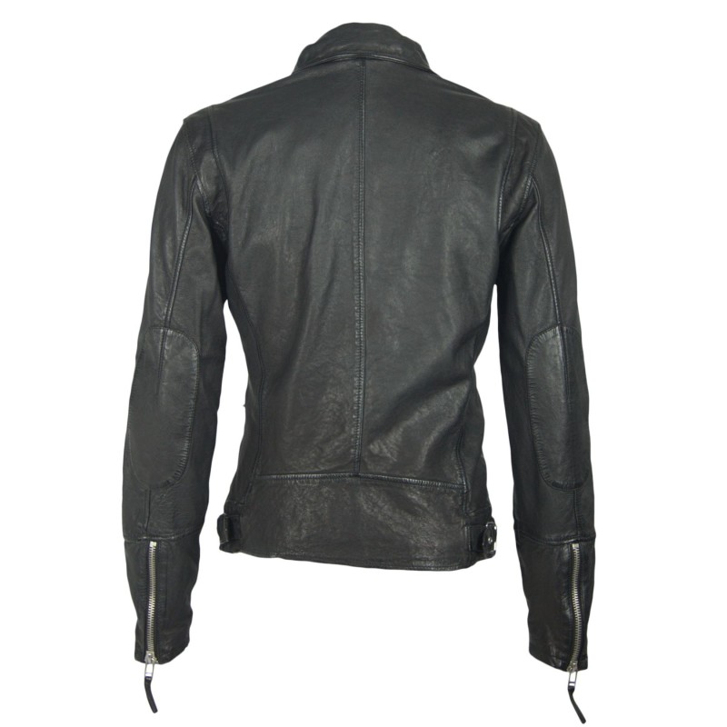 Geaca de Piele Naturala Barbati Gipsy Neagra Rustle SF LANICV – Black Friday