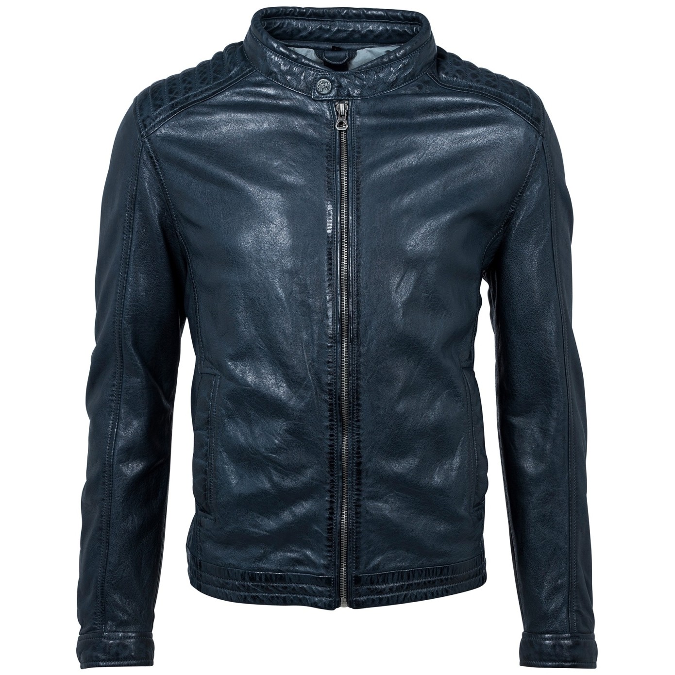 Geaca de Piele Naturala Barbati Gipsy Bleumarin Rusty LATRIV – IMBRACAMINTE