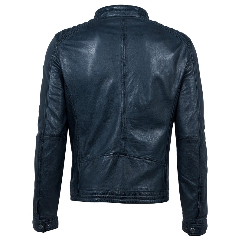 Geaca de Piele Naturala Barbati Gipsy Bleumarin Rusty LATRIV – IMBRACAMINTE