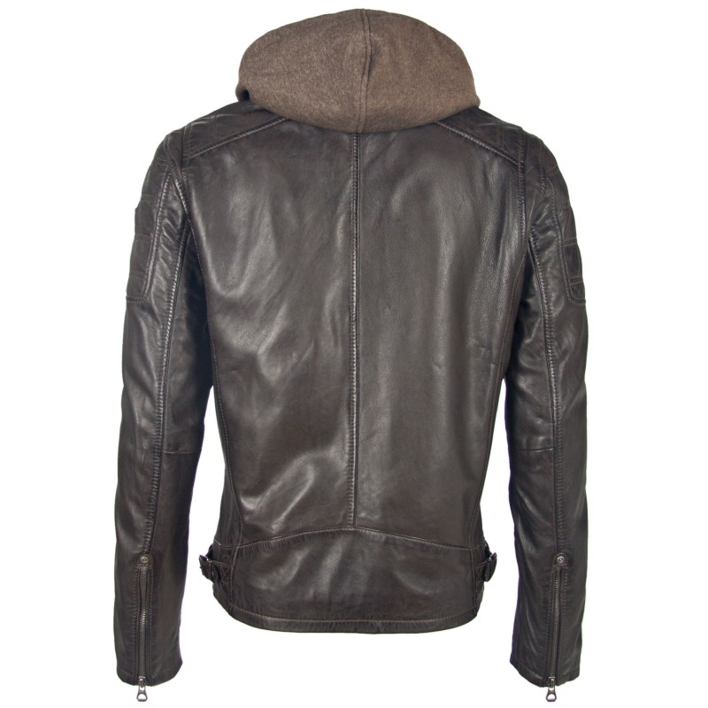 Geaca de Piele Barbati Gipsy Maro Inchis Rylo LAKEV – IMBRACAMINTE