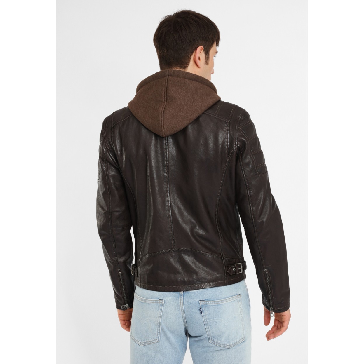 Geaca de Piele Barbati Gipsy Maro Inchis Rylo LAKEV – IMBRACAMINTE