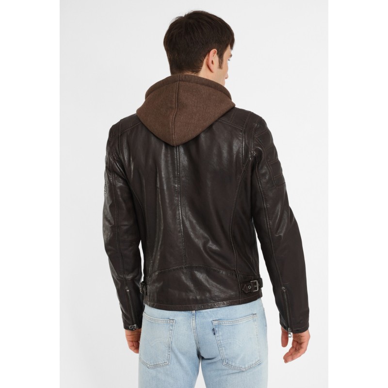 Geaca de Piele Barbati Gipsy Maro Inchis Rylo LAKEV – IMBRACAMINTE