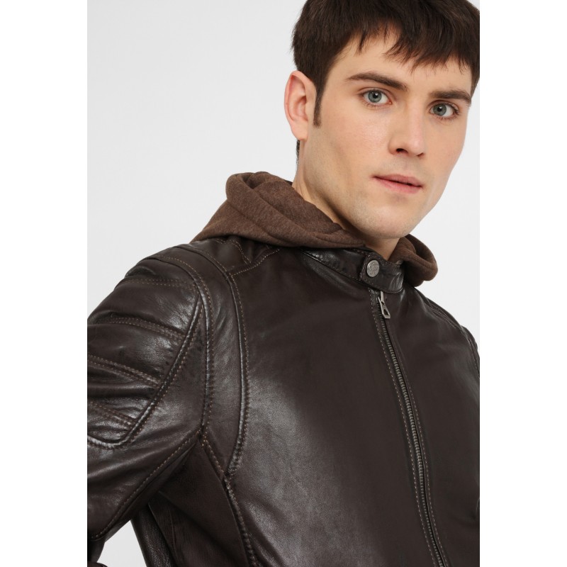 Geaca de Piele Barbati Gipsy Maro Inchis Rylo LAKEV – IMBRACAMINTE