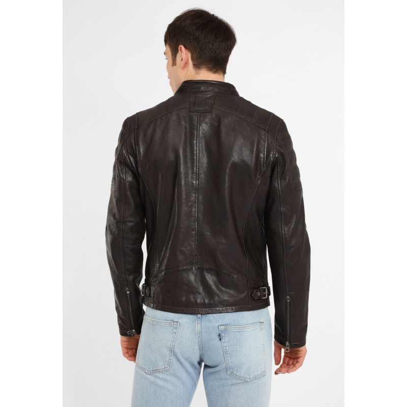 Geaca de Piele Barbati Gipsy Maro Inchis Rylo LAKEV – IMBRACAMINTE