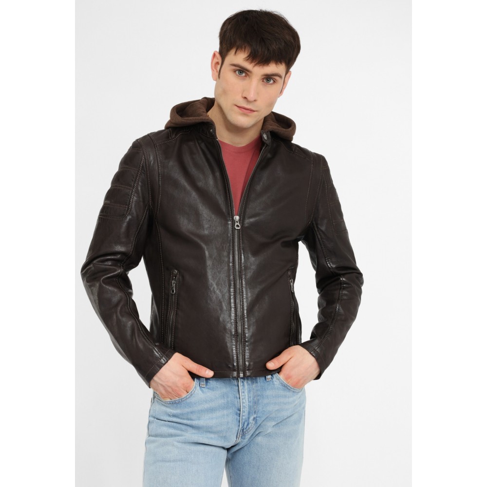 Geaca de Piele Barbati Gipsy Maro Inchis Rylo LAKEV BIO geci de piele - readytowear.ro