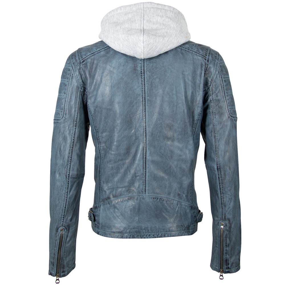 Geaca de Piele Barbati Gipsy Albastru Deschis Rylo LAKEV geci de piele - readytowear.ro