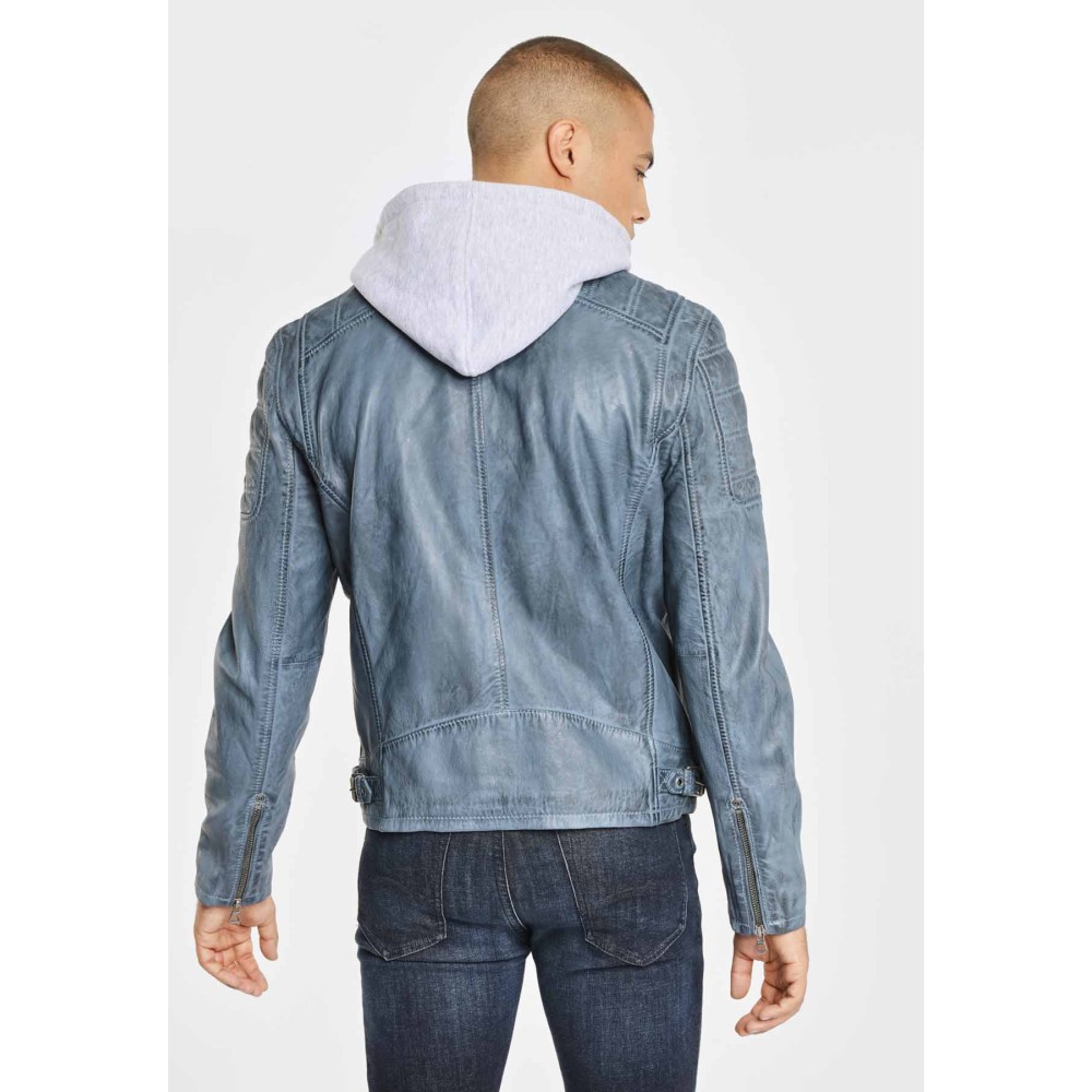 Geaca de Piele Barbati Gipsy Albastru Deschis Rylo LAKEV geci de piele - readytowear.ro