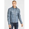 Geaca de Piele Barbati Gipsy Albastru Deschis Rylo LAKEV – Black Friday