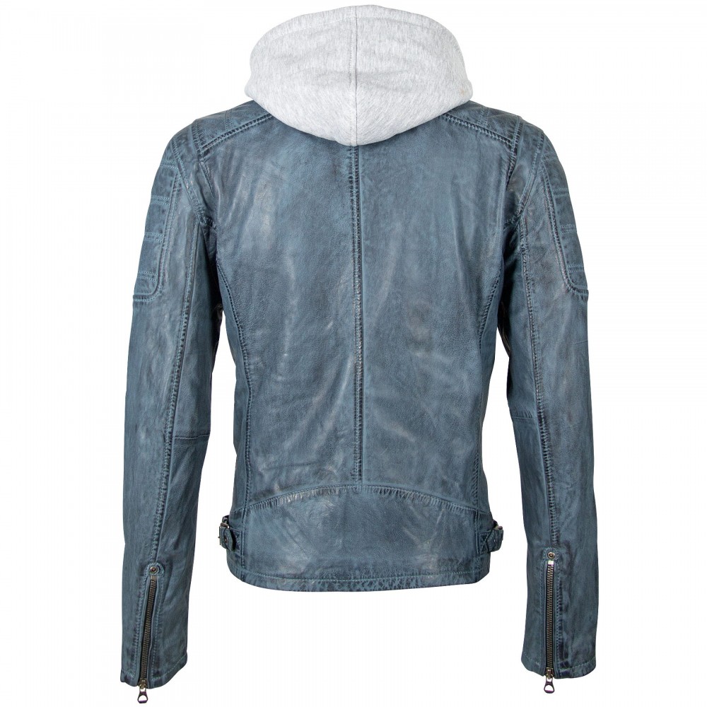 Geaca de Piele Barbati Gipsy Albastru Deschis Rylo LAKEV geci de piele - readytowear.ro