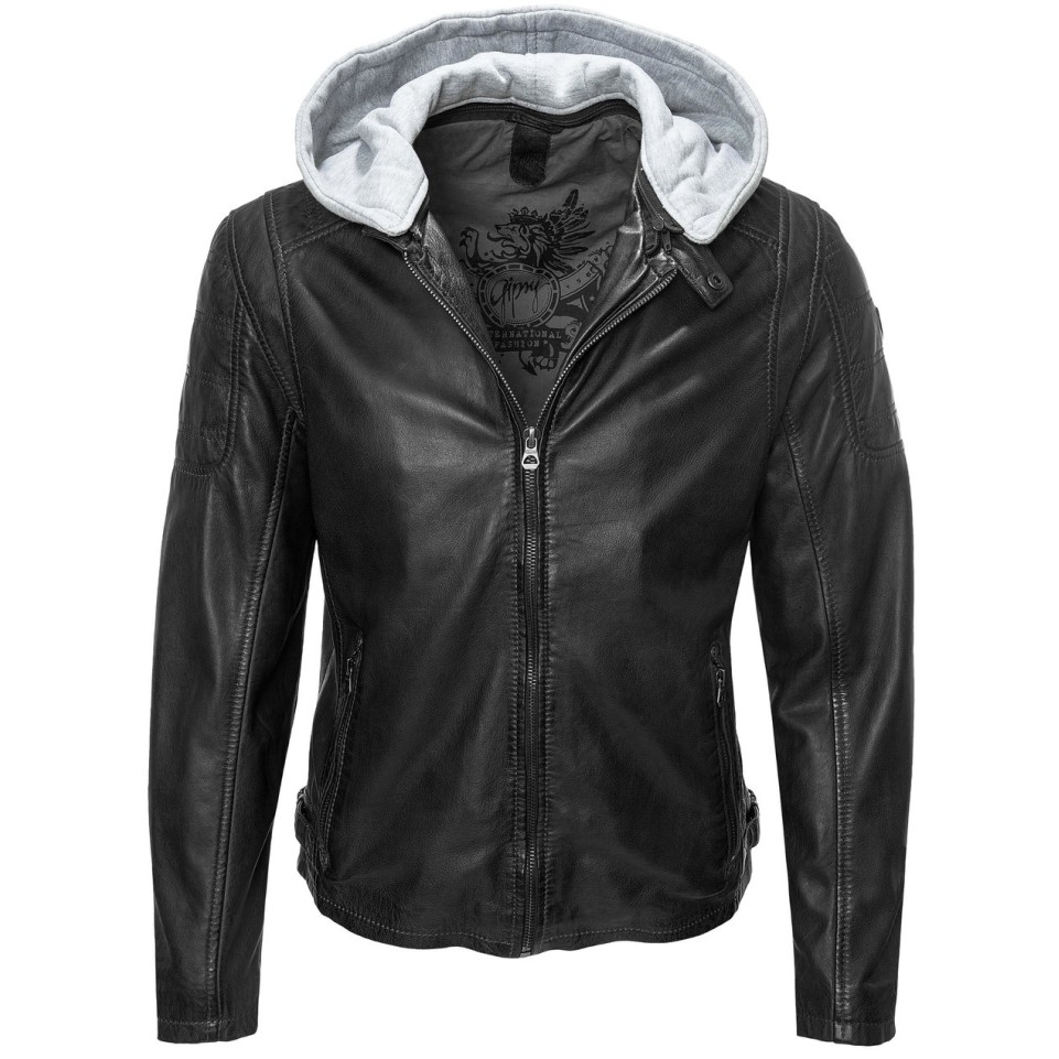 Geaca de Piele Barbati Gipsy Neagra Rylo – Black Friday