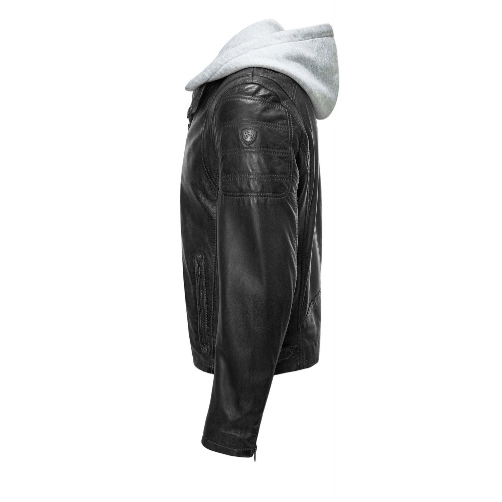 Geaca de Piele Barbati Gipsy Neagra Rylo – Black Friday