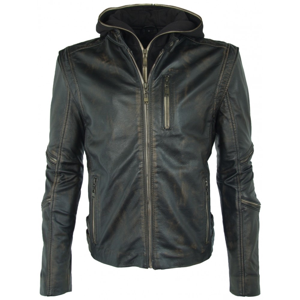 Geaca din Piele Naturala Barbati Gipsy Neagra Suicide Squad Killer Croc Geaca din Piele Naturala Barbati Gipsy Neagra Suicide Squad Killer Croc - readytowear.ro