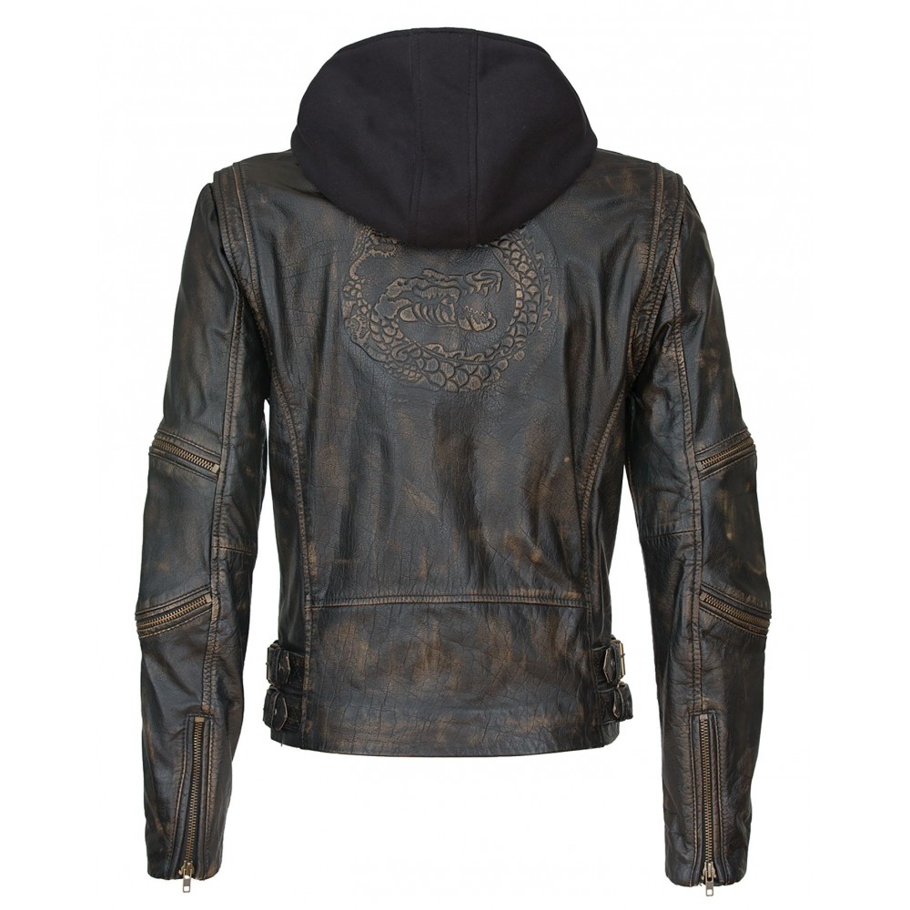 Geaca din Piele Naturala Barbati Gipsy Neagra Suicide Squad Killer Croc Geaca din Piele Naturala Barbati Gipsy Neagra Suicide Squad Killer Croc - readytowear.ro