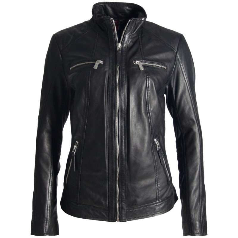 Geaca de Piele Naturala Dama Gipsy Neagra Sable LAHAV – IMBRACAMINTE