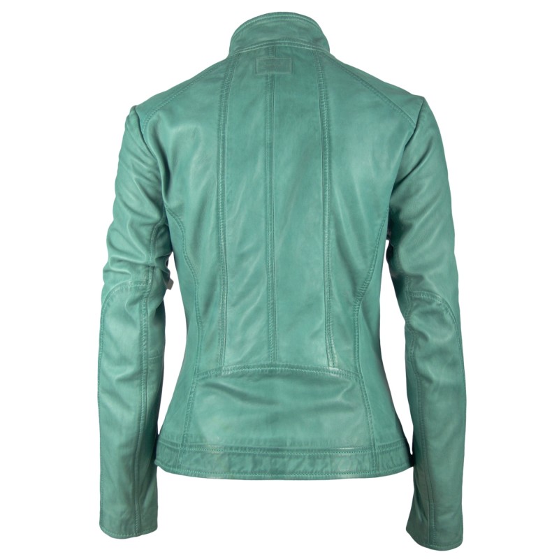 Geaca de Piele Naturala Dama Gipsy Turcoaz Sable LAHAV – IMBRACAMINTE Geaca de Piele Naturala Dama Gipsy Turcoaz Sable LAHAV – IMBRACAMINTE