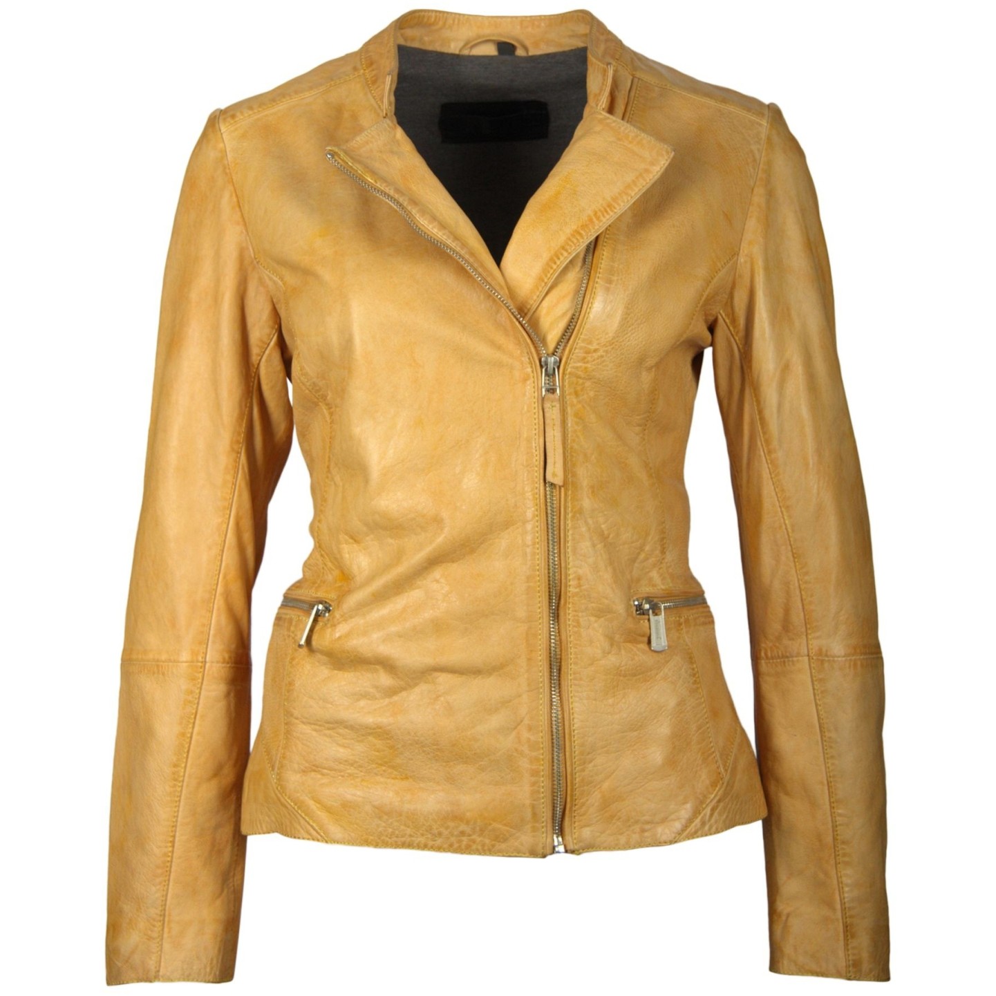 Geaca de Piele Naturala Dama Gipsy Galbena Sadie LONTV – IMBRACAMINTE