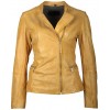 Geaca de Piele Naturala Dama Gipsy Galbena Sadie LONTV - readytowear
