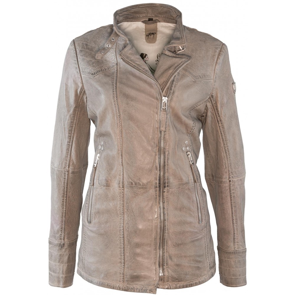 Geaca de Piele Naturala Dama Gipsy Bej Sally S18 LATUV Geaca de Piele Naturala Dama Gipsy Bej Sally S18 LATUV - readytowear