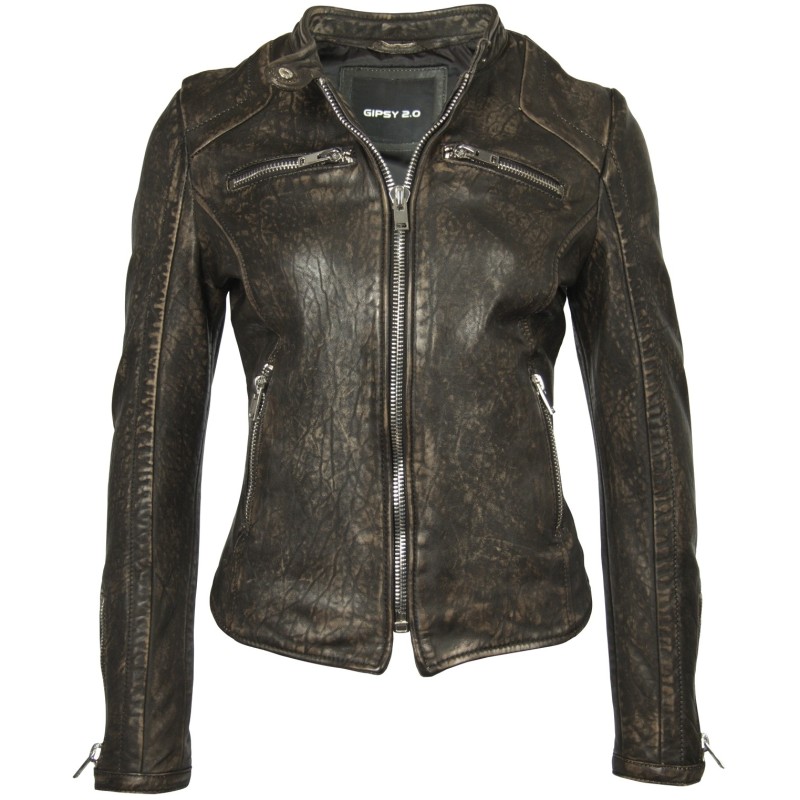Geaca din Piele Naturala Dama Gipsy Neagra Vintage Sanaa SF LAWAV – IMBRACAMINTE Geaca din Piele Naturala Dama Gipsy Neagra Vintage Sanaa SF LAWAV – IMBRACAMINTE