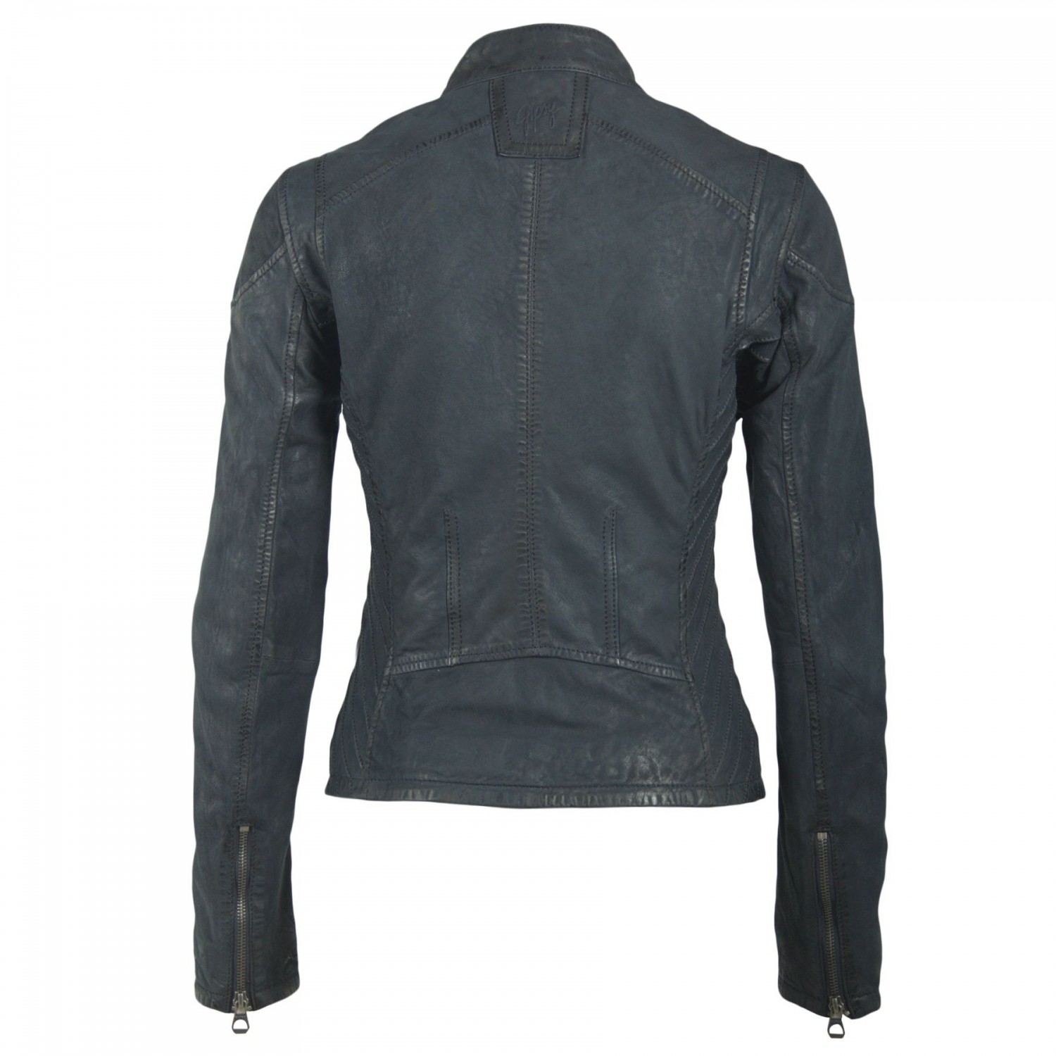 Geaca de Piele Naturala Dama Gipsy Bleumarin Sashi S18 LUNAV – IMBRACAMINTE