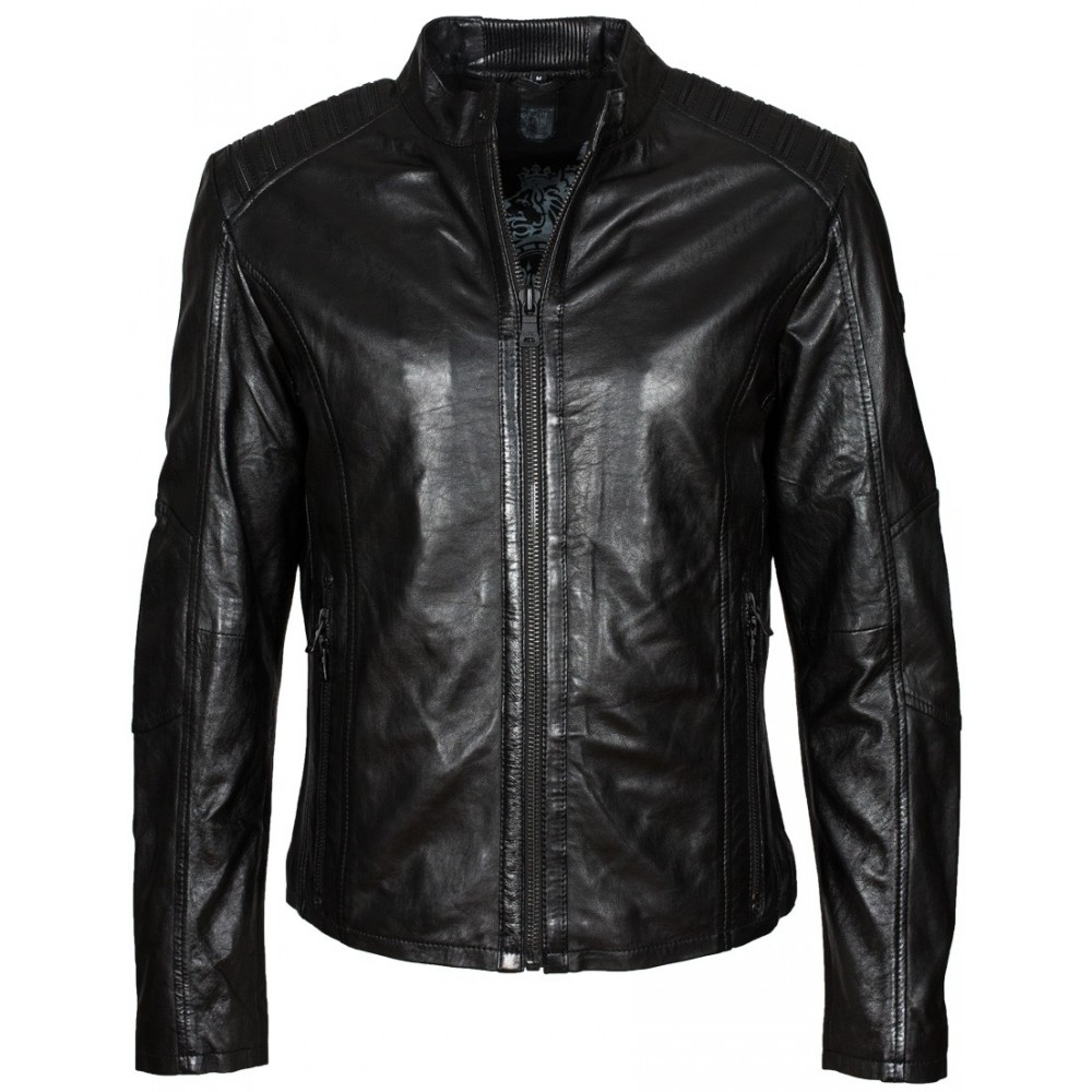 Geaca de Piele Barbati Gipsy Neagra Scott SNWV - readytowear.ro