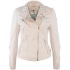 Geaca de Piele Naturala Dama Gipsy Crem Seana LLOV Geaca de Piele Naturala Dama Gipsy Crem Seana LLOV - readytowear.ro