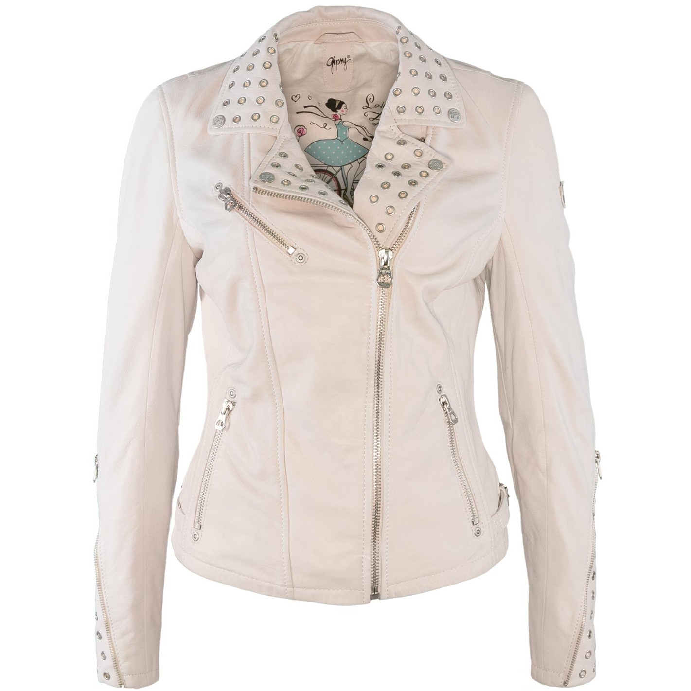 Geaca de Piele Naturala Dama Gipsy Crem Seana LLOV – IMBRACAMINTE Geaca de Piele Naturala Dama Gipsy Crem Seana LLOV – IMBRACAMINTE