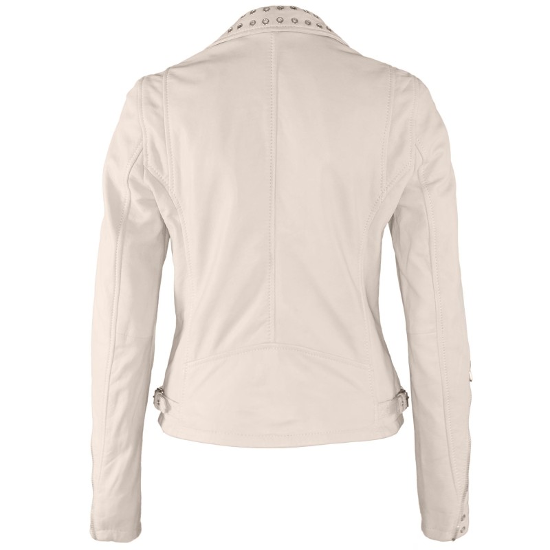 Geaca de Piele Naturala Dama Gipsy Crem Seana LLOV – IMBRACAMINTE