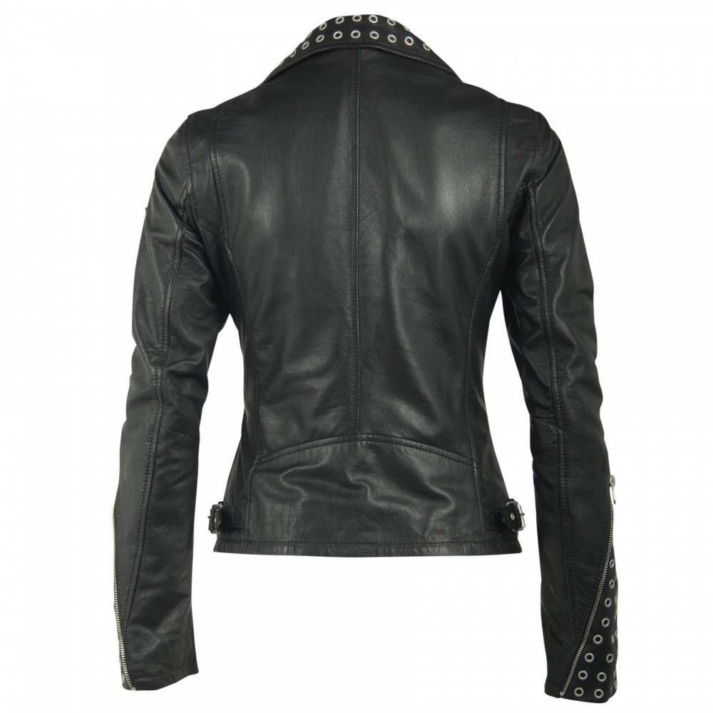 Geaca de Piele Naturala Dama Gipsy Neagra Seana LLOV Geaca de Piele Naturala Dama Gipsy Neagra Seana LLOV - readytowear.ro