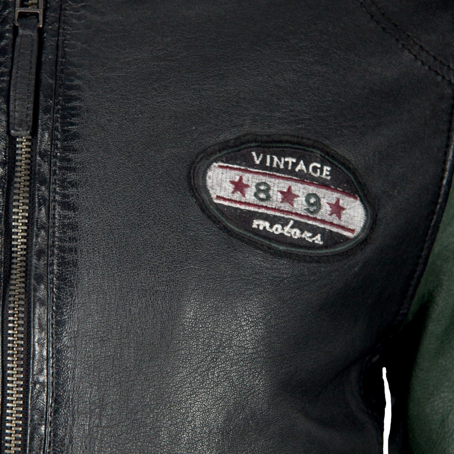 Geaca de Piele Naturala Barbati Gipsy Negru/Verde Seldon SF LACAV – Black Friday