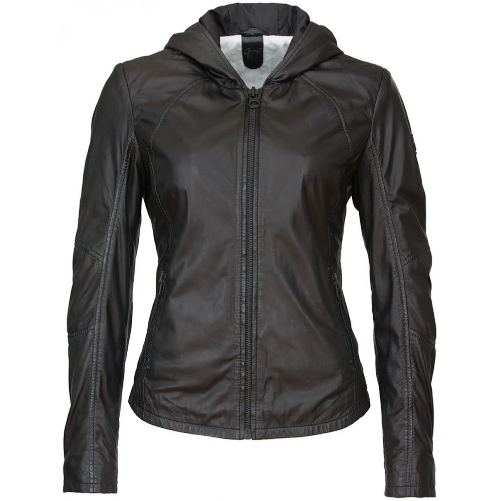 Geaca de Piele Naturala Dama Gipsy Neagra Seven LASV Geaca de Piele Naturala Dama Gipsy Neagra Seven LASV - readytowear