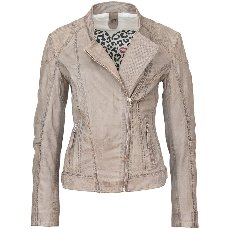 Geaca din Piele Naturala Dama Gipsy Gri Shakeela LASARV – IMBRACAMINTE Geaca din Piele Naturala Dama Gipsy Gri Shakeela LASARV – IMBRACAMINTE