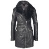 Geaca Lunga de Piele Naturala Dama Gipsy Neagra Shallow NSLONTV W Geaca Lunga de Piele Naturala Dama Gipsy Neagra Shallow NSLONTV W - readytowear