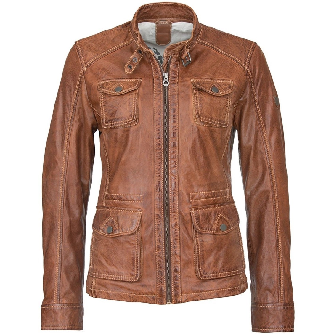 Geaca de Piele Naturala Dama Gipsy Coniac Shanny NSLV – IMBRACAMINTE