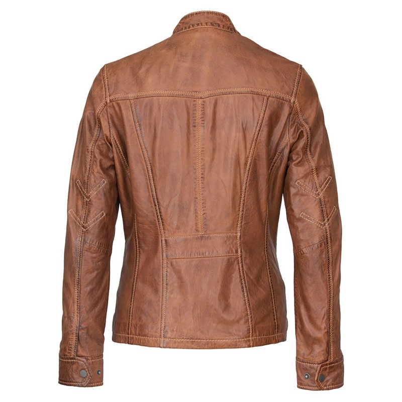 Geaca de Piele Naturala Dama Gipsy Coniac Shanny NSLV – IMBRACAMINTE