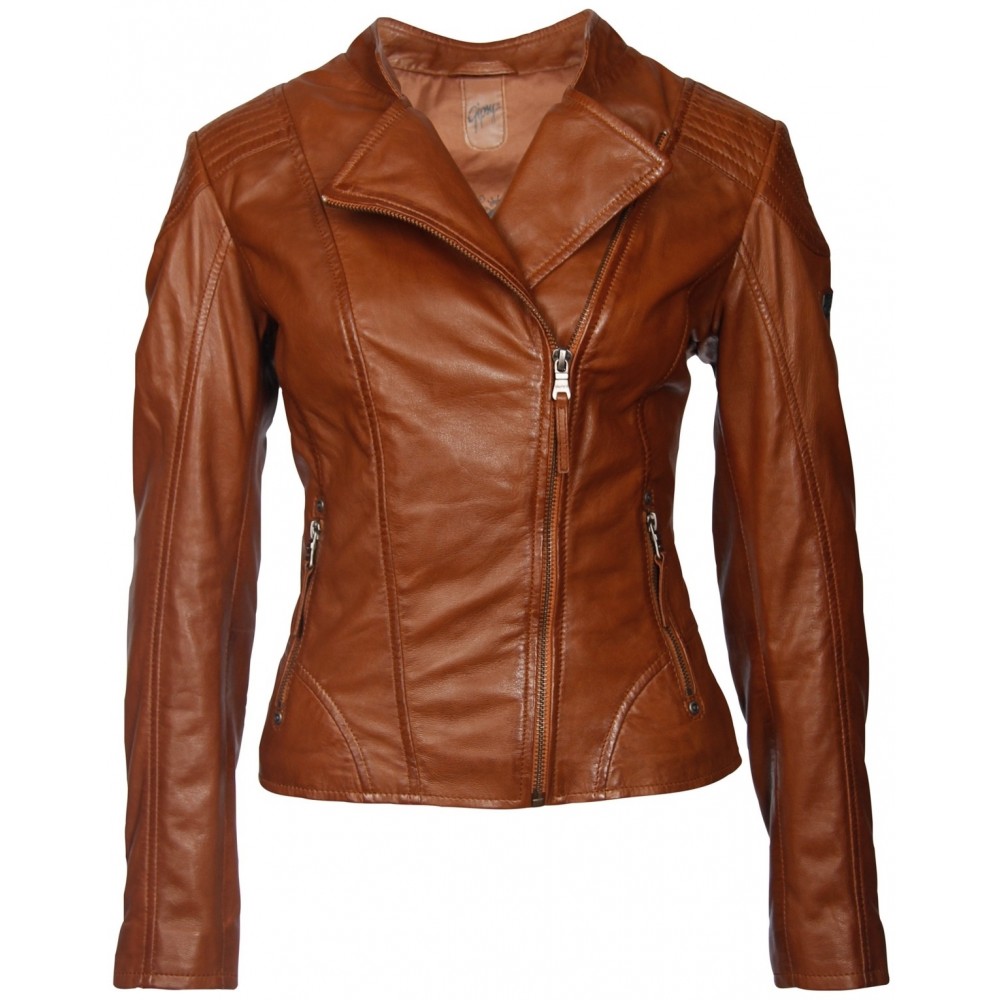 Geaca de Piele Naturala Dama Gipsy Coniac Shanon LEGV Geaca de Piele Naturala Dama Gipsy Coniac Shanon LEGV - readytowear.ro