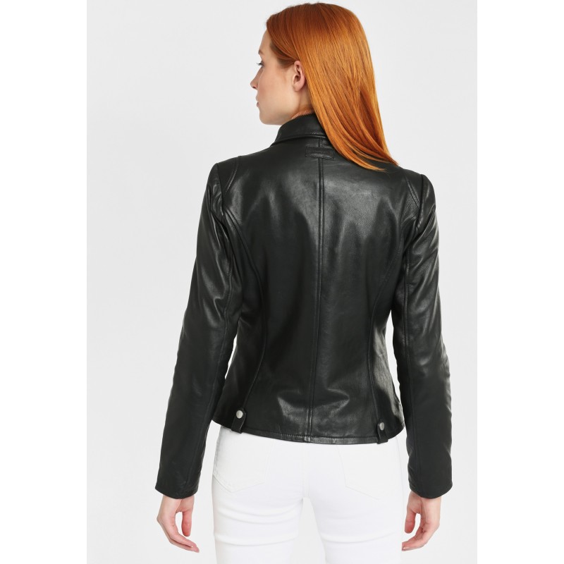 Geaca de Piele Naturala Dama Gipsy Neagra Shella LNV – IMBRACAMINTE