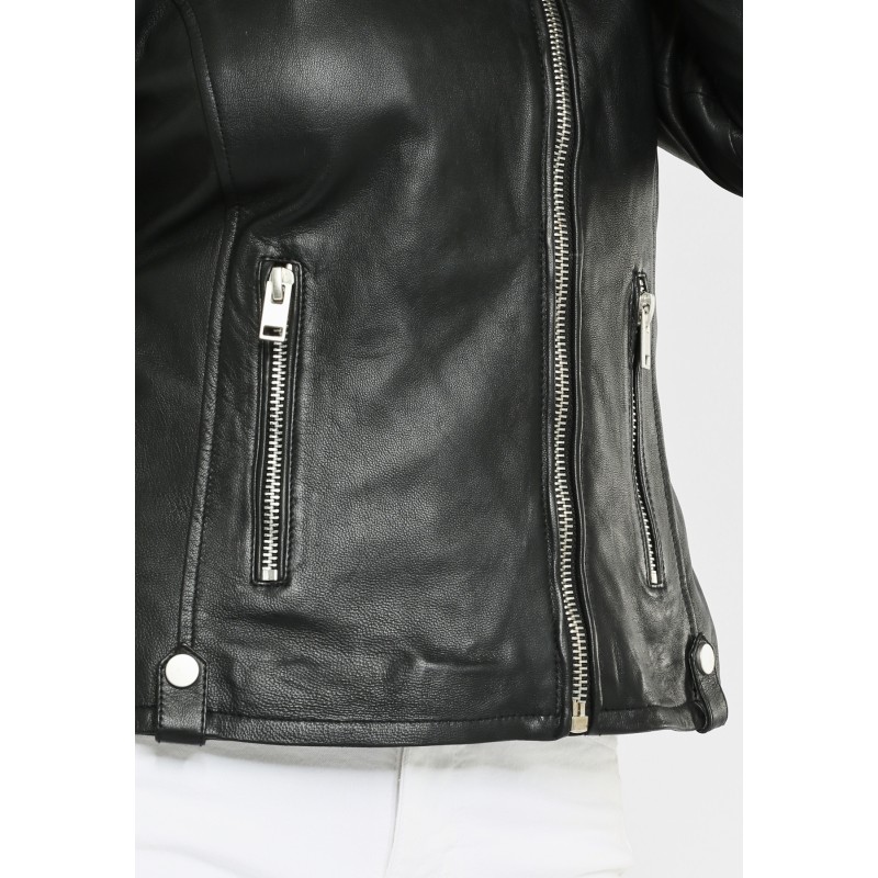 Geaca de Piele Naturala Dama Gipsy Neagra Shella LNV – IMBRACAMINTE