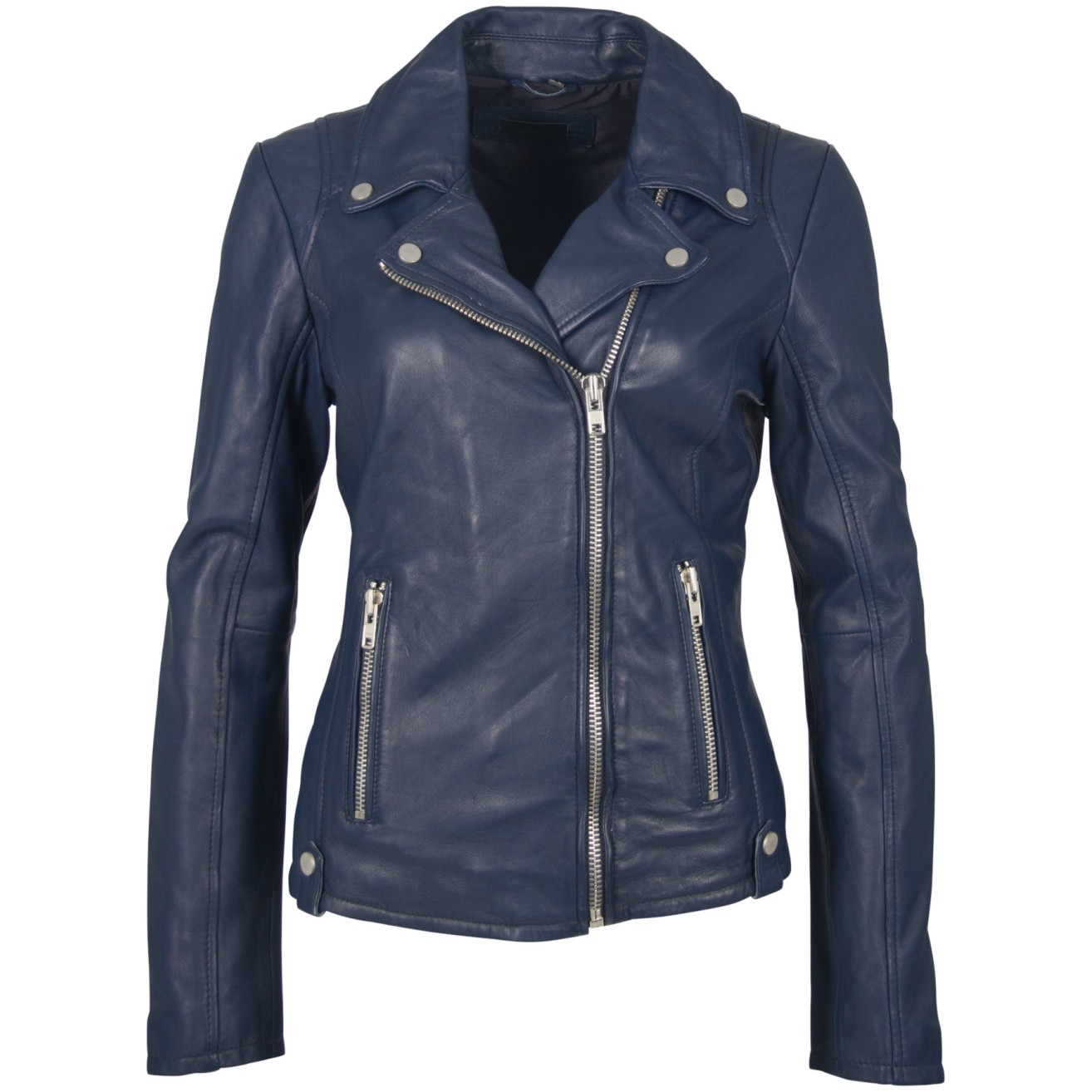 Geaca de Piele Naturala Dama Gipsy Bleumarin Shella LNV – IMBRACAMINTE